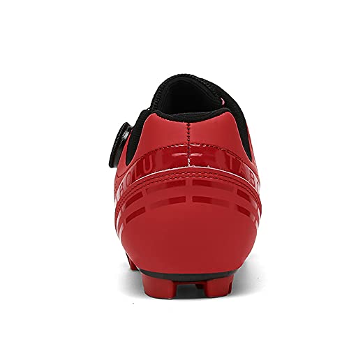 Zapatillas de Bicicleta de Montaña Antideslizantes para Hombre Mujer Zapatillas de Ciclismo MTB Transpirables Profesionales Compatibles con SPD Red 265