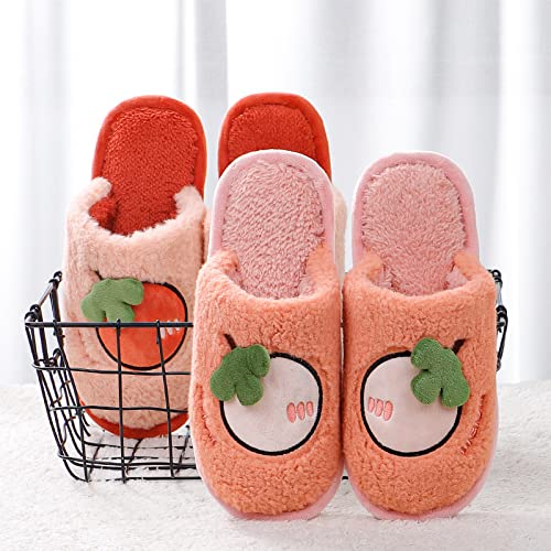 Zapatillas De Casa para Mujer Verano Abiertas-CáLidas, CóModas, De Peluche, Antideslizantes-Decoracion Navidad-Zapatillas Antideslizantes CáLidas Y CóModas De Fondo Grueso,Mi,34-35