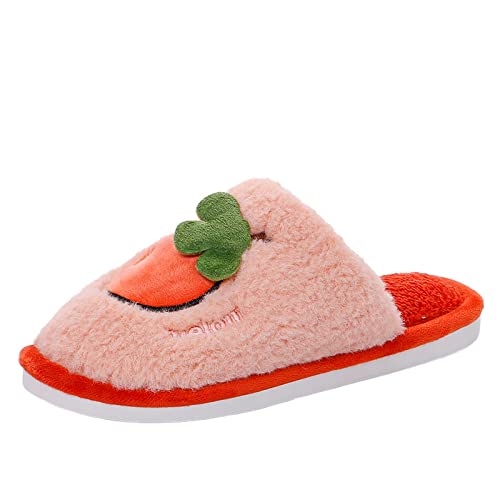 Zapatillas De Casa para Mujer Verano Abiertas-CáLidas, CóModas, De Peluche, Antideslizantes-Decoracion Navidad-Zapatillas Antideslizantes CáLidas Y CóModas De Fondo Grueso,Mi,34-35