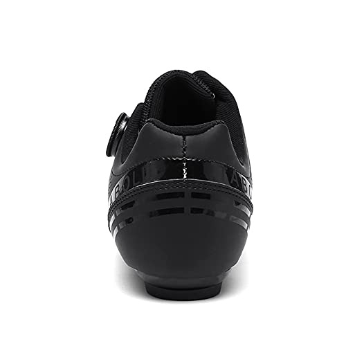 Zapatillas de Ciclismo para Bicicleta de Carretera para Hombre Antideslizante Transpirable Compatible con SPD y Delta Negro 260