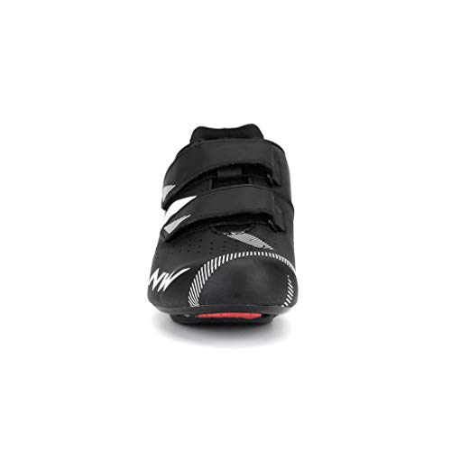 Zapatillas de Ciclismo para Carretera Jet 2 - Color Negro - Talla 41 - Zapatillas para Bicicleta con Cierre de 2 Tiras de Velcro y Buena Ventilación - Northwave