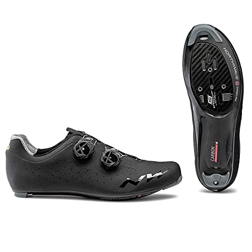 Zapatillas de Ciclismo Para Carretera Revolution 2 - Color Negro - Con Adaptador Speedplay - Minimiza la Pérdida de Energía Durante el Pedaleo - Talla 42 - Zapatillas para Bicicleta Northwave