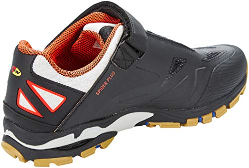 Zapatillas de Ciclismo para Carretera Spider Plus 2 - Color Negro - Talla 40 - Zapatillas para Bicicleta Trail con Suela Michelin X-Crossbow - Proporciona un Excelente Agarre - Northwave