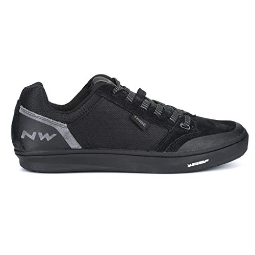 Zapatillas de Ciclismo para Carretera Tribe - Color Negro y Gris - Talla 42 - Zapatillas para Bicicleta MTB con Buen Agarre en los Pedales y Resistente a la Abrasión en la Punta- Northwave