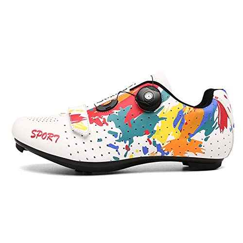 Zapatillas de Ciclismo para Hombres Mujer Zapatillas Ciclismo Carretera Zapatillas de Bicicleta de Carretera Antideslizantes Respirables Calzado de Ciclismo