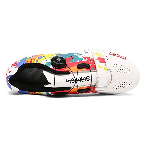 Zapatillas de Ciclismo para Hombres Mujer Zapatillas Ciclismo Carretera Zapatillas de Bicicleta de Carretera Antideslizantes Respirables Calzado de Ciclismo