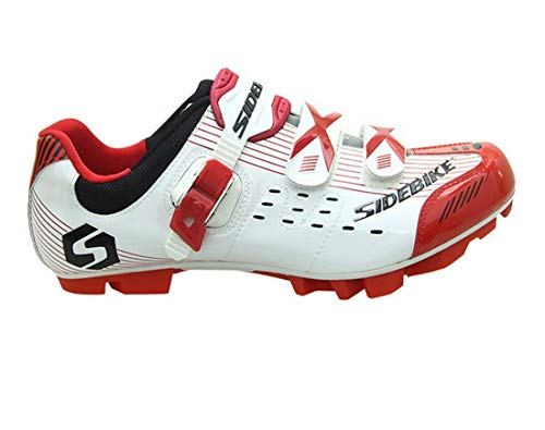 Zapatillas para ciclismo BTT, profesionales, transpirables, para hombre y mujer, compatibles con pedales SPD, Unisex adulto, Color blanco., 36 EU