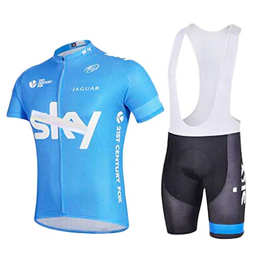 ZCFXJiTuanYZ Deportes al Aire Libre Traje de Jersey Ciclismo Ropa Deportiva Camisa de Manga Corta Correa Pantalones Cortos Transpirable y de Secado rápido Primavera y Verano