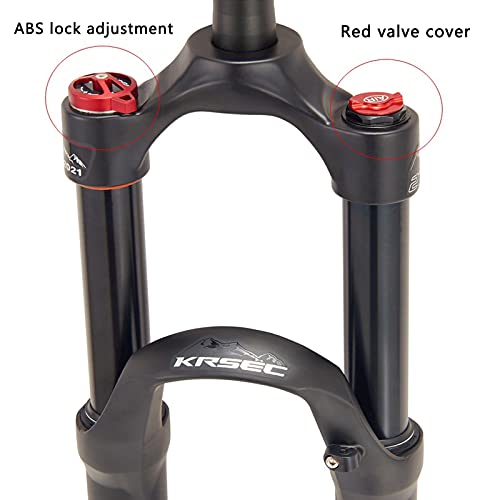 ZCVB Horquilla De Aire De Suspensión De Bicicleta, 26 27,5 29"MTB Front Fork Bici De Montaña Amortiguador Cuerpo De Aleación De Magnesio, Bloqueo Manual ABS, Presión De Aire Ajustable,Negro,29inch