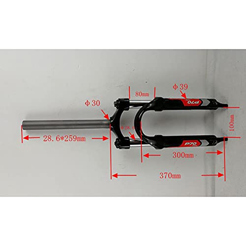 ZCVB Horquilla Delantera De Suspensión para Bicicleta MTB De 21 Pulgadas Y Bicicleta Plegable,Bloqueo De Hombro Amortiguador Soporte De Freno De Disco Hidráulico,Amarillo