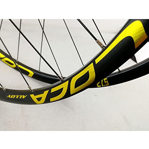 ZCXBHD 26/27.5/29 Pulgadas Ruedas MTB Llanta Aleación Liberación Rápida Freno Disco Ruedas MTB Delantera y Rueda Trasera 7-12 Velocidad (Color : Gold, Size : 27.5in)