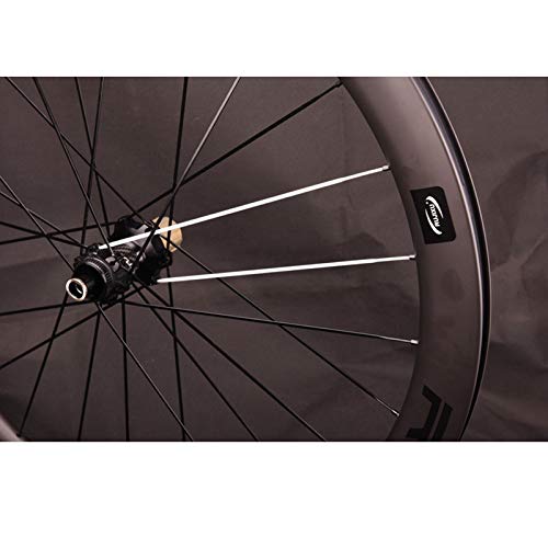 ZCXBHD 700C Fibra Carbon Bicicleta Carretera Juego De Ruedas Freno De Disco Eje Pasante Carbón Tubo Cubo 8 9 10 11 Velocidad 38mm/50mm Alto 24 Orificios (Color : Center Lock, Size : 50mm)