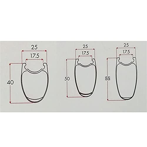 ZCXBHD Ruedas de Bicicleta de Carretera 700C 40MM Juego de Ruedas de Bicicleta Llantas Disco Freno Carbono Carretera Clincher de 7 8 9 10 11 12 Velocidades (Color : Silver, Size : 50MM)