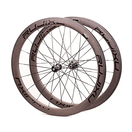 ZCXBHD Ruedas de Bicicleta de Carretera 700C Full Carbon Fibre Carbono Carretera Clincher Versión Eje Pasante Disc Brake 38/50mm 8/9/10/11 Velocidad 1810g (Color : Center Lock, Size : 50mm)
