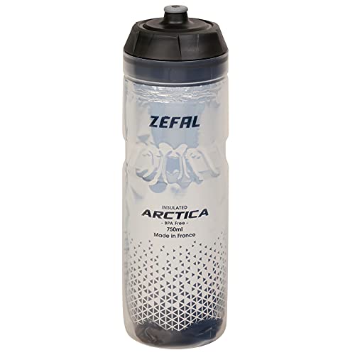 ZÉFAL Bidón Isothermo Arctica 75, 750ml, Unisex Adulto, Plateado y Negro, 750 ml