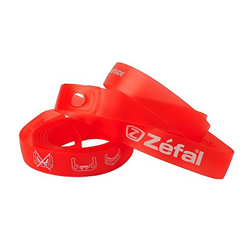 ZEFAL Soft PVC  Blíster 2 Cintas Llantas, Unisex, Rojo, 26"-18 mm