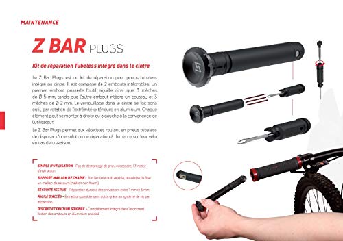Zefal Z-Bar Plugs Kit de reparación sin cámara, Unisex, Negro, Universal
