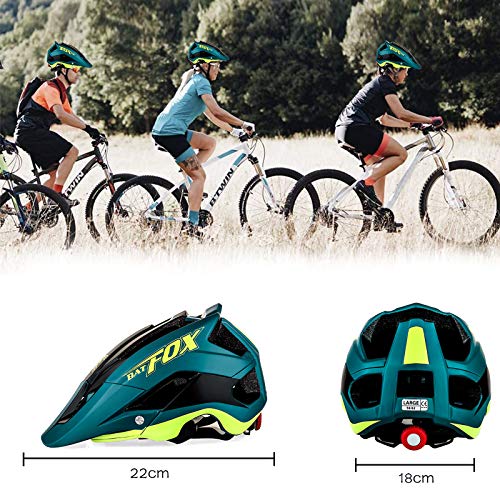 Zeroall Ligero Casco de Bicicleta para Hombre Mujer 56-62cm Tamaño Ajustable Casco de Ciclo con Visera Desmontable Cascos de Ciclismo para Bicicleta Patineta Bicicletas Eléctricas(Verde Oscuro)