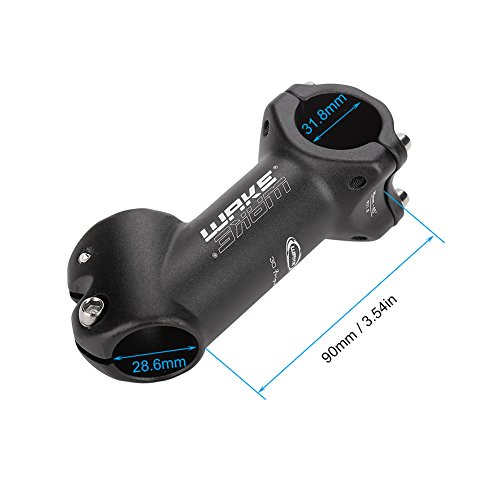 Zerodis Potencia para Bicicleta, Vástago de Manillar Bicicletas Potencias 0~45° Ajustable MTB Bicicletas De Montaña Bicicletas De Carretera Ciclismo Componentes Repuestos 31.8 MM Aleación De Aluminio