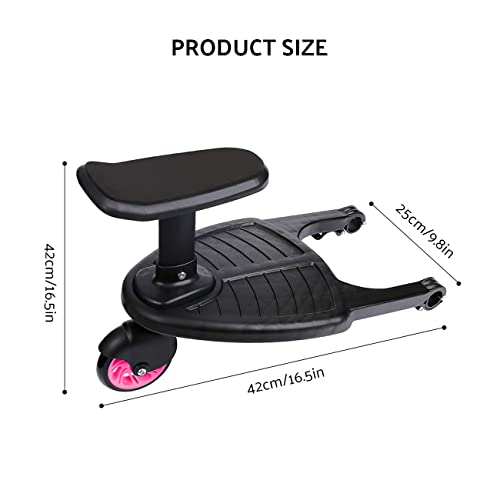 ZhiLianZhao Cochecito de Bebé Artefacto Carro de Remolque, Buggy Board con Asiento Cochecito, con Seguro Usar, Ajuste Universal para Mayoría Cochecitos,Azul