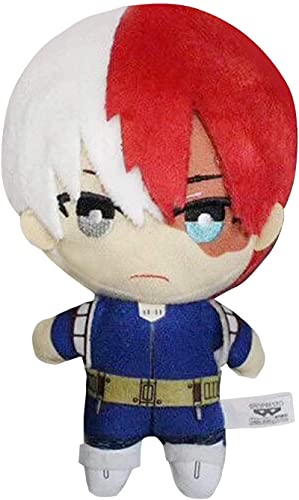 zhouhua71 My Hero Academia Todoroki Shoto Toy Animal de Peluche Colgante de Felpa Llavero con Encanto Anime My Hero Academia Izuku Midoriya Katsuki Bakugou Shouto Todoroki Felpa de Juguete 15cm A