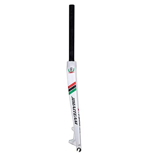 ZHTY Horquilla Delantera rígida MTB Horquilla de Bicicleta de montaña de Carbono con Freno de Disco de 26/27.5/29", Tubo Recto sin Rosca de 28.6 mm Superligero Horquillas Delanteras de Bicicleta Tapa