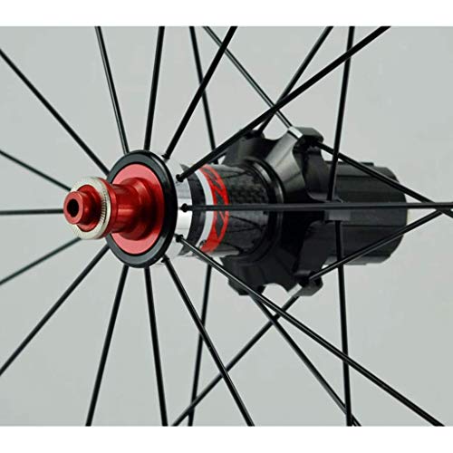 ZHTY Rueda de Bicicleta 700c Juego de Ruedas de Bicicleta de Carretera Llanta de aleación de Doble Pared 40 mm Freno de rodamiento Sellado C/V Juego de Ruedas de Bicicleta QR de 7-11 velocidades