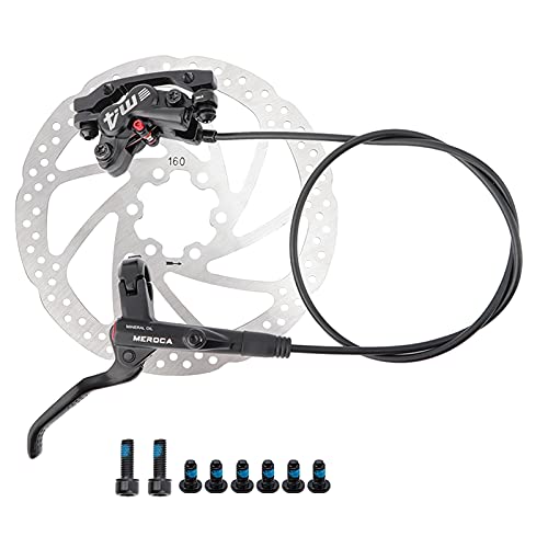 ZIEM Pinza Delantera de Freno de Disco hidráulico MTB con Rotor de 160 mm, 4 pistones hidráulicos y Sistema de Freno bidireccional, 22,2 mm, Kit de Palanca de Freno Derecha para Bicicleta de montaña,