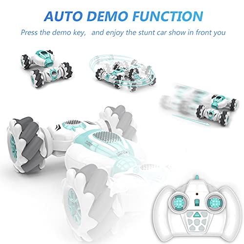 ZIEM S-012 RC Stunt Car Remote Control Watch Sensor de Gestos Deformable Toy Cars Todo Terreno Velocidad 2.4GHz 4WD 360 ° Rotación Whirligig Vehículo Todoterreno Regalo para niños Niños Cumpleaños