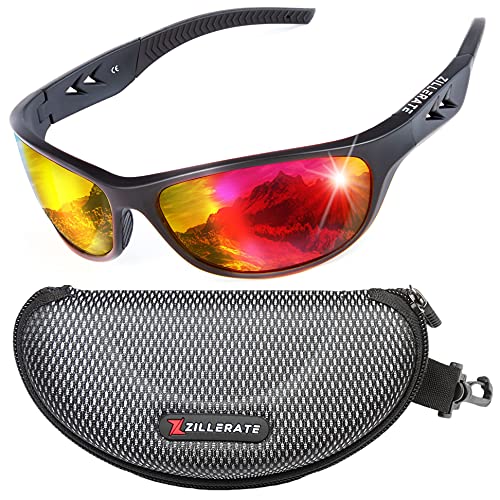 ZILLERATE Gafas de Sol Hombre Polarizadas Gafas de Sol Polarizadas Hombre y Mujer, Gafas de Sol Deportivas, Ciclismo Pesca Golf Running Conducción, Protección UV400, Montura Ligera Y Envolvente