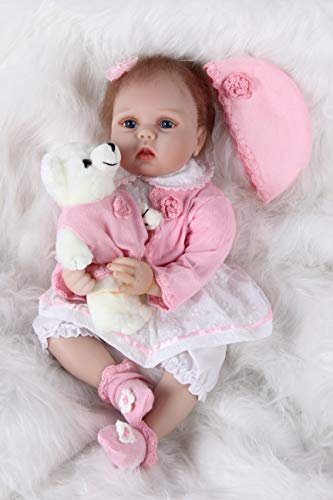 ZIYIUI Realista 22 Pulgadas Muñecas Reborn bebé 55 cm Recién Nacido Silicona Suave de Vinilo Realista Bebé Reborn niña Hecha a Mano Regalo de cumpleaños para niños
