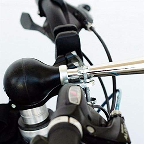 ZLDDE Bicicleta de Caracol Cuerno Ruidoso Completa Articulado de Ciclo Que Monta en Bicicleta de la Vendimia Retro Bugle Campana (Color : Black+Silver)