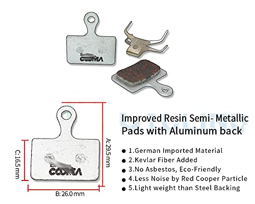 ZLLndz 4 Pares de Pastillas de Freno de Disco de Bicicleta/Apto para Shimano Dura-Ace R9150 / Apto para ultegra R8070, RS805, RS505, RS405, RS305, RX810, GRX Ex Plus