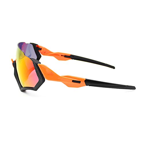 ZoliTime 2018 New Oakley OO9401flight Jacket Gafas de Ciclismo (Marco Negro + Lente Azul)