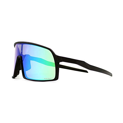 ZoliTime Gafas de ciclismo 2019 moda nuevos deportes a prueba de viento gafas de sol polarizadas de conductor Gafas de bicicleta BMX (Marco negro + lente verde)