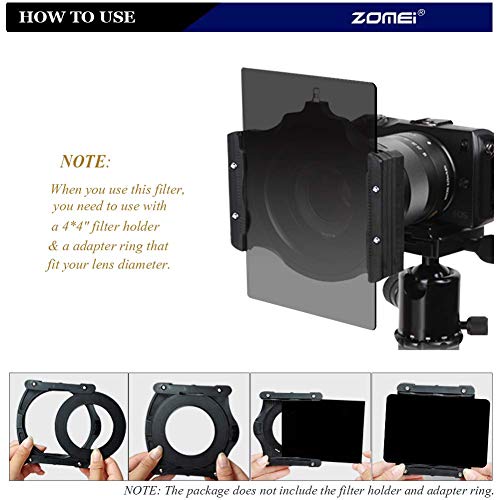 ZOMEi Filtro de densidad neutra ND8 para fotografía cuadrado Z-PRO para Cokin Z Zomei Hitech 4X6, 100 x 150 mm