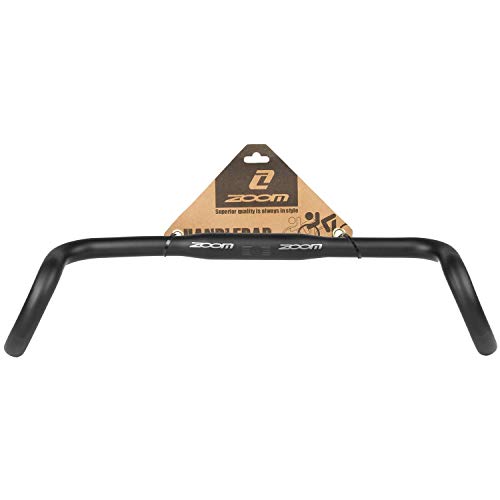 Zoom Gravel-Manillar de Aluminio cónico, 440 mm, 31,8 mm de diámetro, anodizado Negro Mate, Unisex Adulto