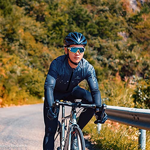 ZQD Hombre de Manga Larga Ciclismo Jersey Jersey Pantalones Acolchados Mountain Bike Trajes Deportivos Camisas Transpirable Slim Ropa Bicicleta Ropa Kit Set Outfit (Color : H, Tamaño : M)