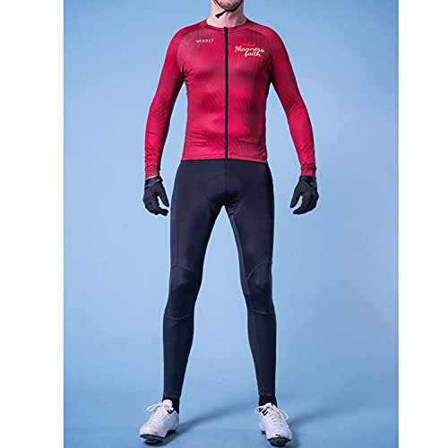 ZQD Traje de carreras profesional para hombre Ciclismo Jesery Set Transpirable Quick Dry Bike Shirt con pantalones cortos de babero acolchado 4D ciclismo para hombres largos acolchados para MTB Bikesu