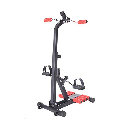 ZSMLB Bicicleta estática Ajustable con Rodillo Masaje, máquina Venta Ambulante Ejercicios Brazos y piernas, máquina Fisioterapia Bicicletas Interior, Personas Mayores y Ancianos