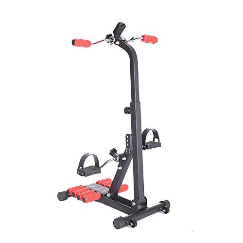 ZSMLB Bicicleta estática Ajustable con Rodillo Masaje, máquina Venta Ambulante Ejercicios Brazos y piernas, máquina Fisioterapia Bicicletas Interior, Personas Mayores y Ancianos