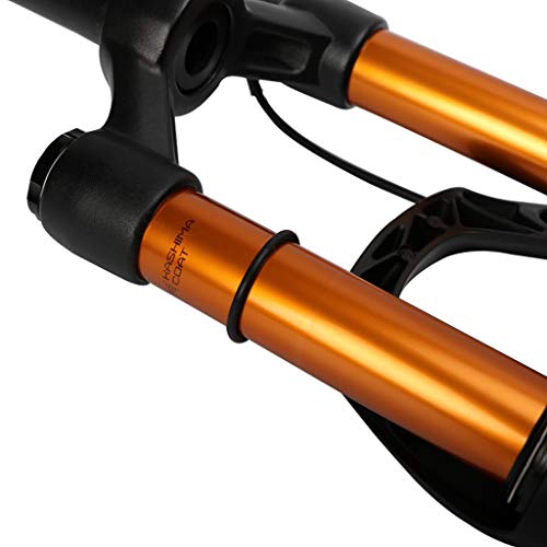 zyy 27.5 Pulgadas de Doble cámara, Bicicleta de montaña, Horquilla de Gas, amortiguación de Carrera de Control de Alambre 120 báscula, Bicicleta, Tenedor Delantero (Size : 27.5in)