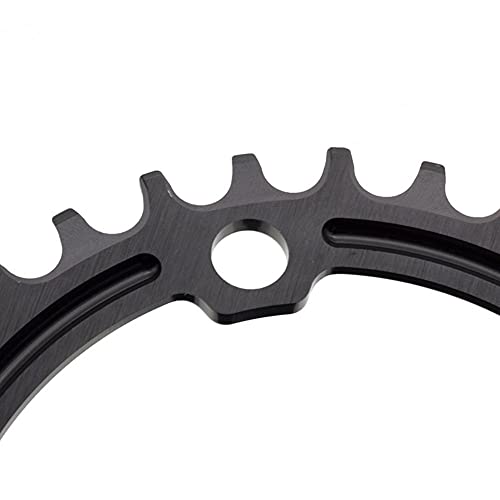 ZZMWLES 32T / 34T / 36T / 38T 104BCD MTB Bike Plato Ancho Estrecho Redondo Robusto Resistente al Desgaste y Duradero para bicicletaa (Chainwheel Teeth : 34, Color : Black)