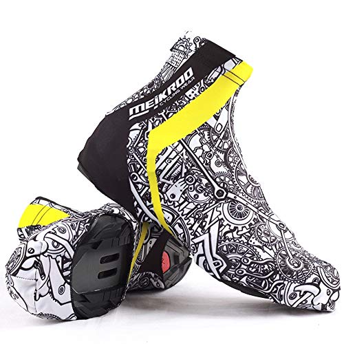 1 Par de Cubiertas de Zapatos de Ciclismo,impermeables Cubiertas de Zapatos Elásticas Cubrebotas de Bicicleta para Al Aire Libre (L)