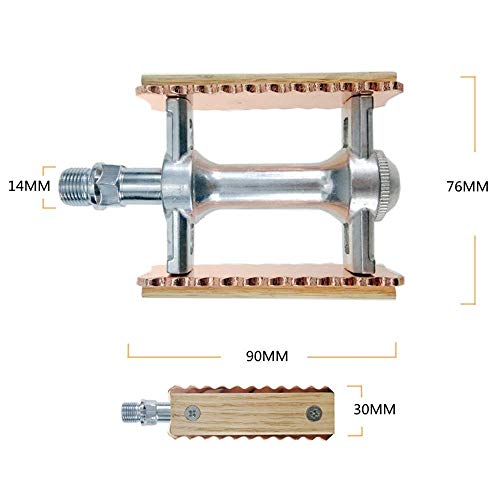 1 par de pedales de bicicleta, retro Fixie Bycicle Pedales Vintage Cojinete Pedales de Aleación de Aluminio Plegable Palin Pedales Footboard Bicicleta Clásica Paseo