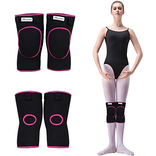 1 Par Rodilleras Deportivas de Esponja Apoyo de la Rodilla Unisex para Crossfit Voleibol Bicicleta Baloncesto Rosa S