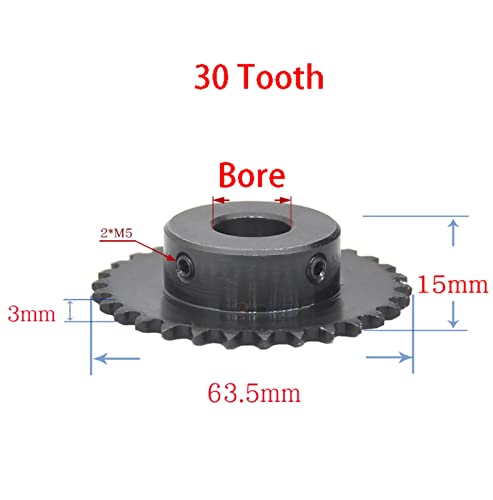 1 Uds 04c engranaje de cadena 20-40 dientes 10-20mm orificio de chavetero piñón industrial rueda dentada piñón de transmisión de cadena de motor