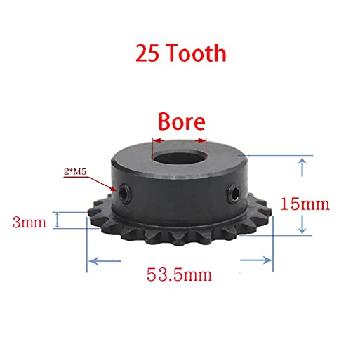 1 Uds 04c engranaje de cadena 20-40 dientes 10-20mm orificio de chavetero piñón industrial rueda dentada piñón de transmisión de cadena de motor