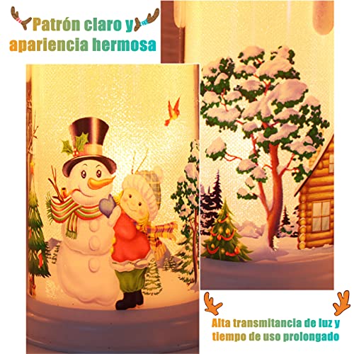 1 x Vela electrónica de Navidad LED Vela sin llama Vela de muñeco de nieve de Navidad Vela de simulación Adecuado para el hogar / Tienda / Decoración de escritorio