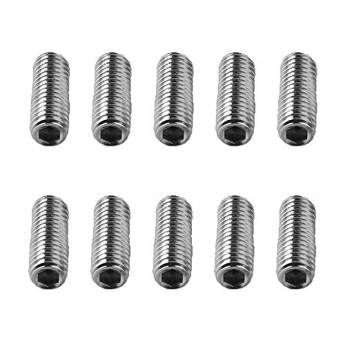 10 Tornillos, M5x20mm, Herramientas Ferretería Pernos Punta Cónica Tornillos Sin Cabeza, Acero Inoxidable Hexagonal Tornillos de Fijación Rosca Métrica Llave Allen Clavos Prisioneros Tornillo